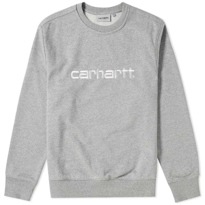 Photo: Carhartt Embroidered Logo Crew Sweat Grey
