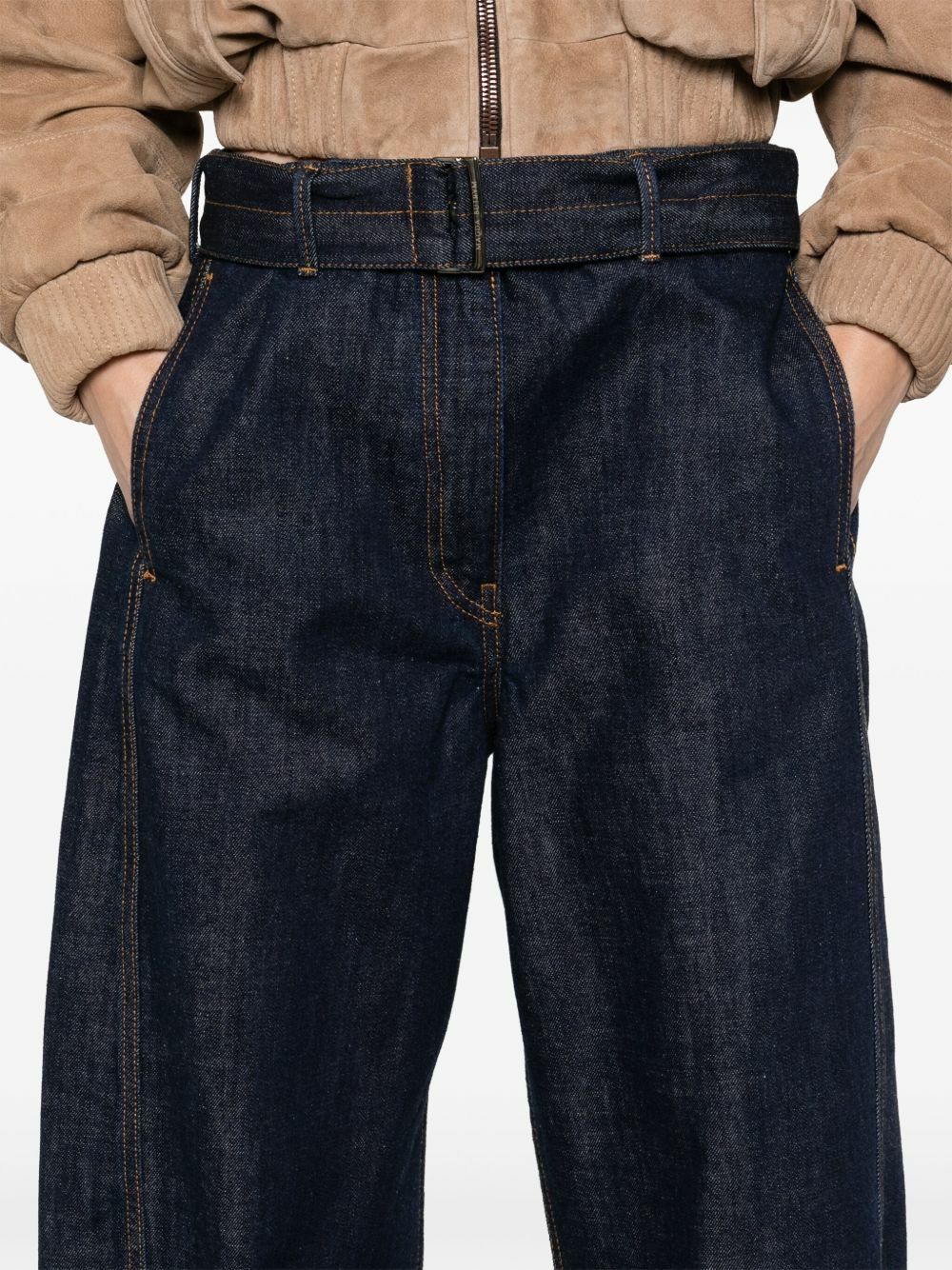デニム・ジーパン MAGDA BUTRYM Woman Jeans Navy 105722 NAVY Totness denim pants in navy