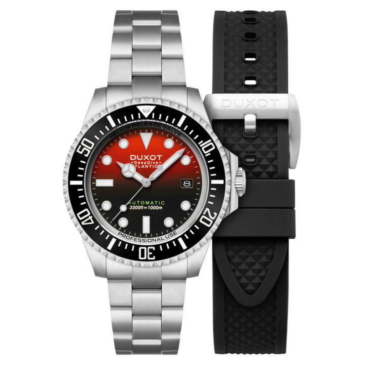 Photo: Duxot Atlantica Automatic Orange Dial Mens Watch DX-2066-55