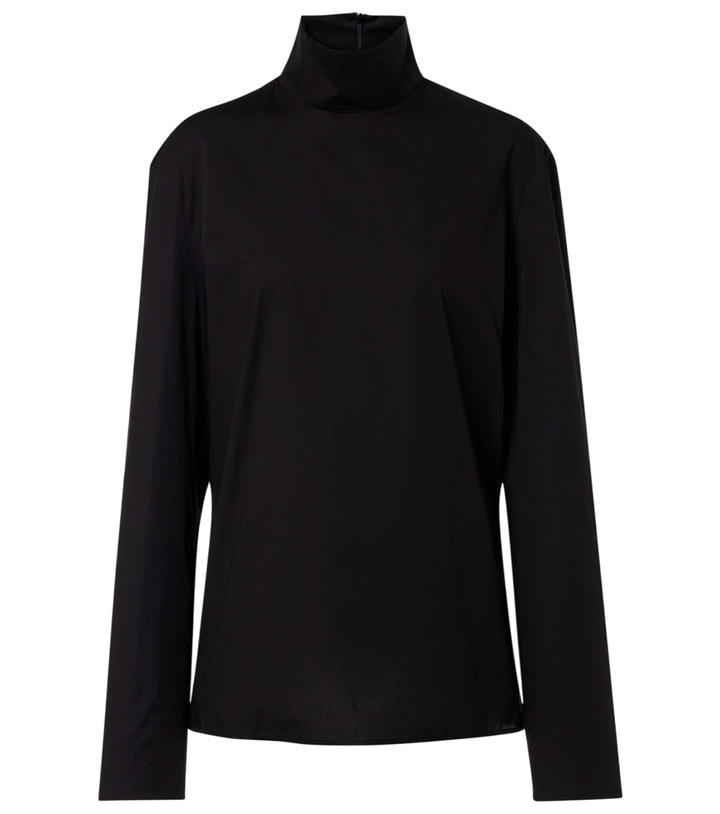 Photo: Gucci Cotton-blend poplin turtleneck top