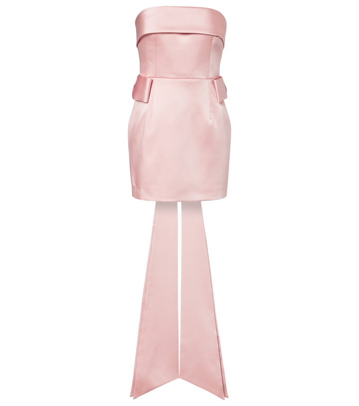 Photo: The New Arrivals Ilkyaz Ozel Lalani bow-detail satin minidress