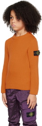 Stone Island Junior Kids Orange Patch Sweater