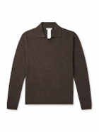 The Row - Franz Cashmere Polo Shirt - Brown