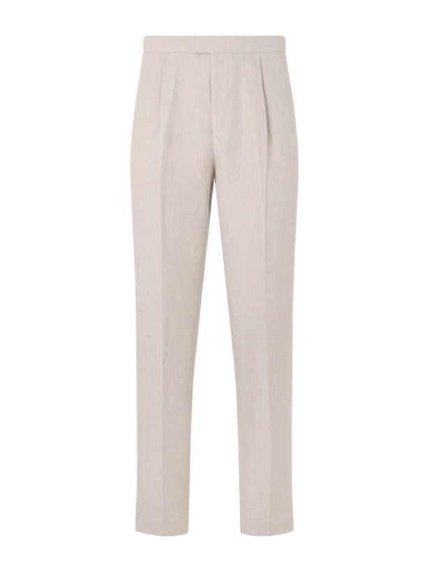 Photo: Favourbrook - Cooper Slim-Fit Linen Suit Trousers - Gray
