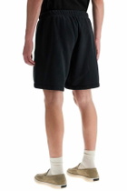 FEAR OF GOD ESSENTIALS high-waisted black cotton fleece shorts Black