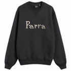 By Parra Men's Weird Trad Logo Crew Sweatshirt in Dark Navy