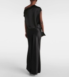 The Sei Draped one-shoulder silk top