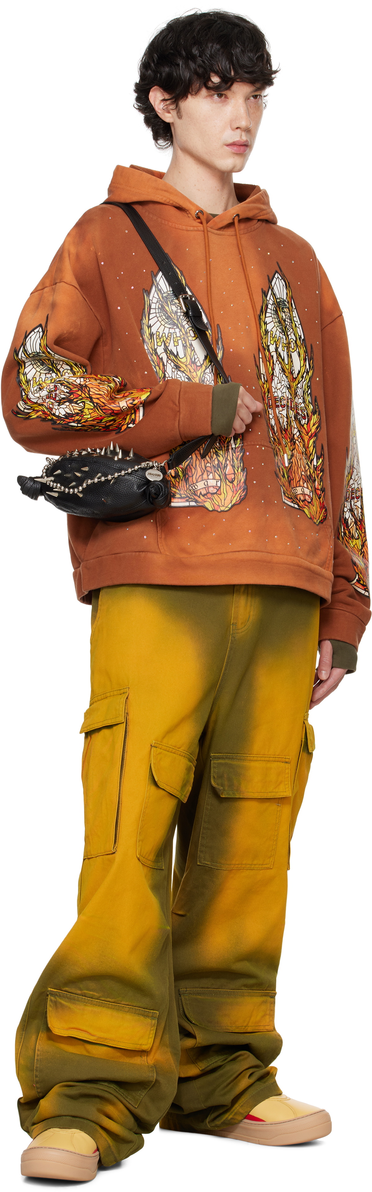 Who Decides War Green & Yellow Dusk Cargo Pants