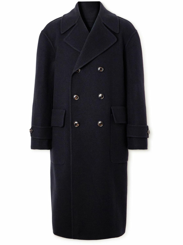 Photo: PIACENZA 1733 - Double-Breasted Cashmere Overcoat - Blue