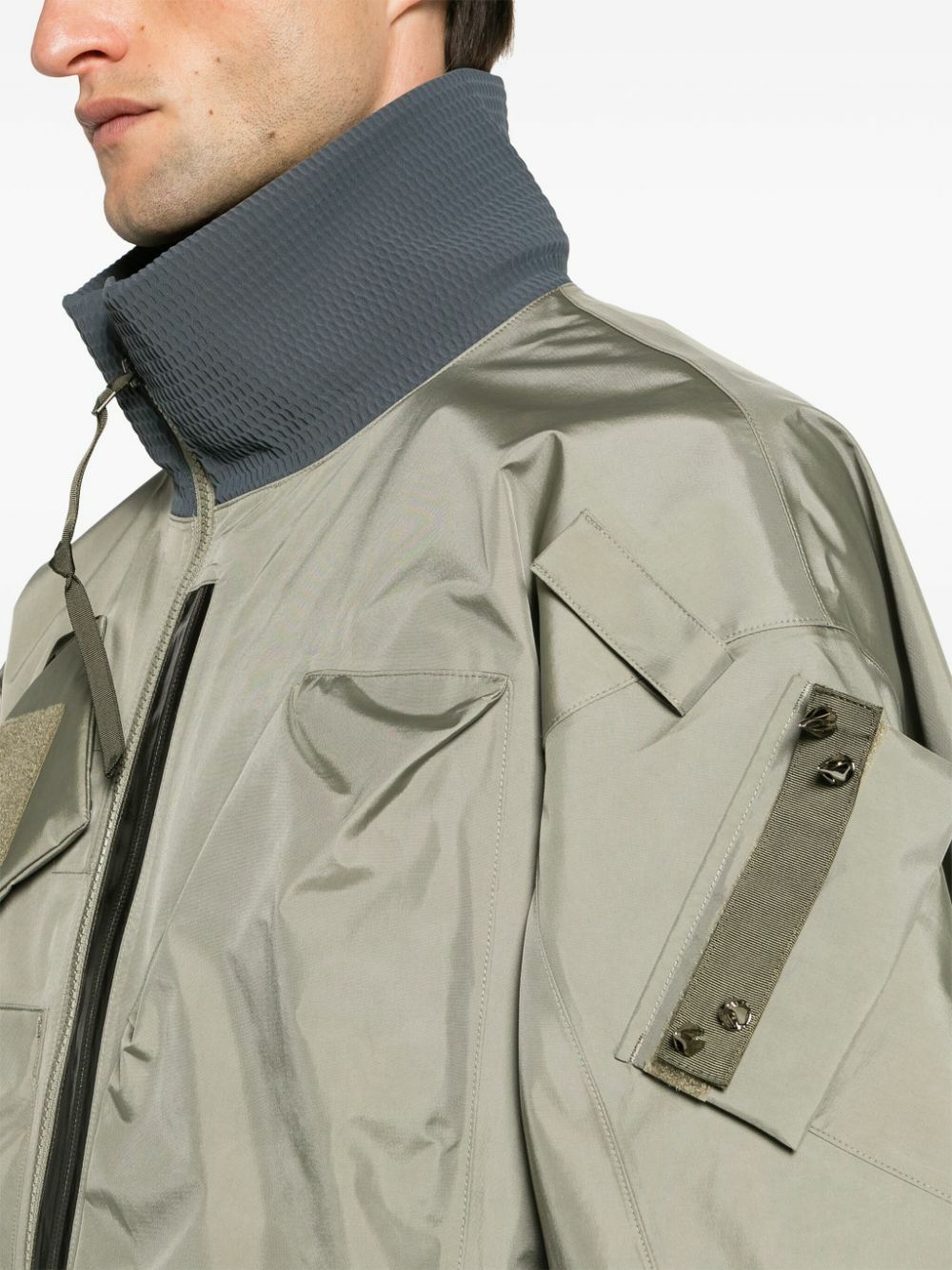 ACRONYM Green Zip-Pocket Bomber Jacket Acronym