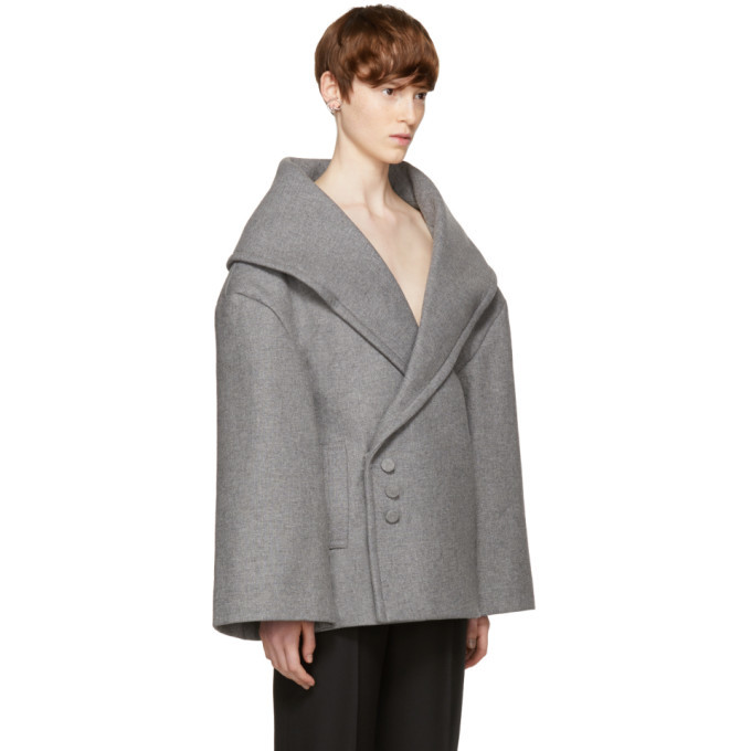 Jacquemus Grey Le Caban Short Coat Jacquemus