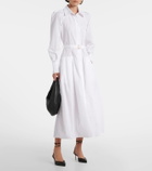 Patou Belted cotton poplin shirtdress