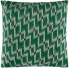 ZANKOV SSENSE Exclusive Green & White Joshua Cushion
