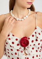 Sapir Bachar Carved Coral Sterling Silver Necklace - White - One Size