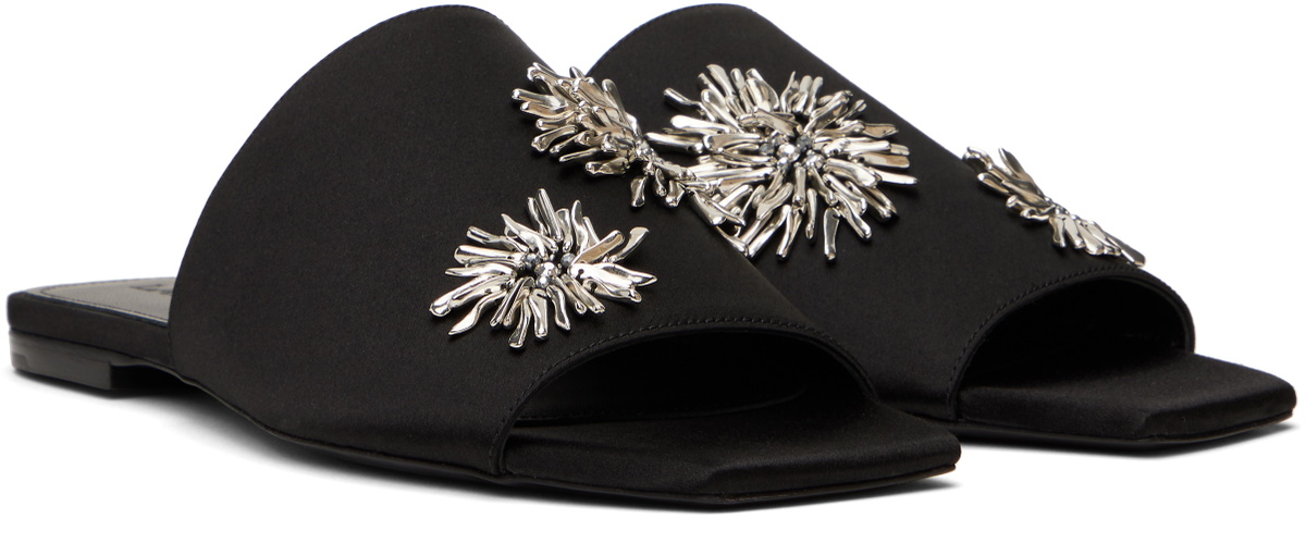 Lanvin Black Satin Sandals