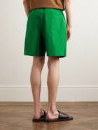 Auralee - Straight-Leg Linen and Cotton-Blend Shorts - Green