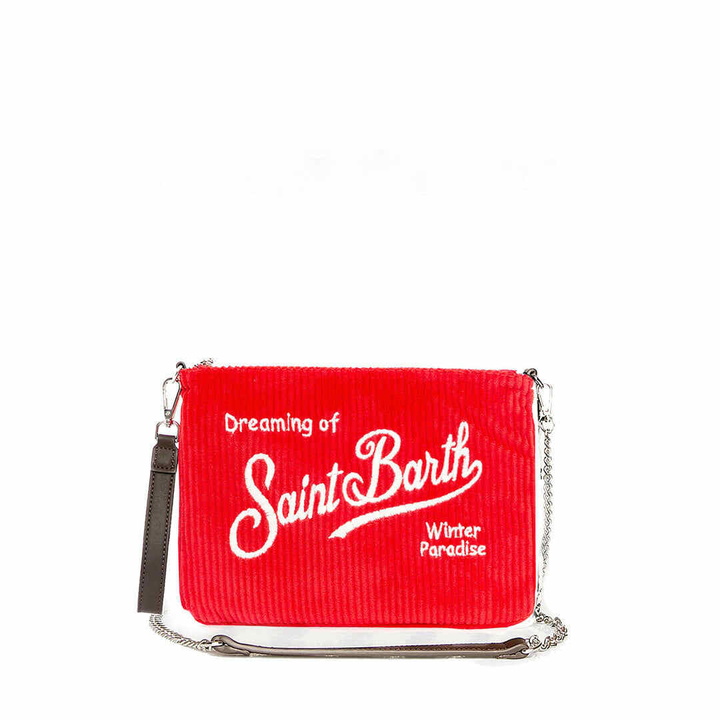 Photo: MC2 Saint Barth Parisienne Red Corduroy Cross-body Pouch Bag
