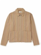 YMC - Bay City Striped Cotton-Jacquard Blouson Jacket - Neutrals