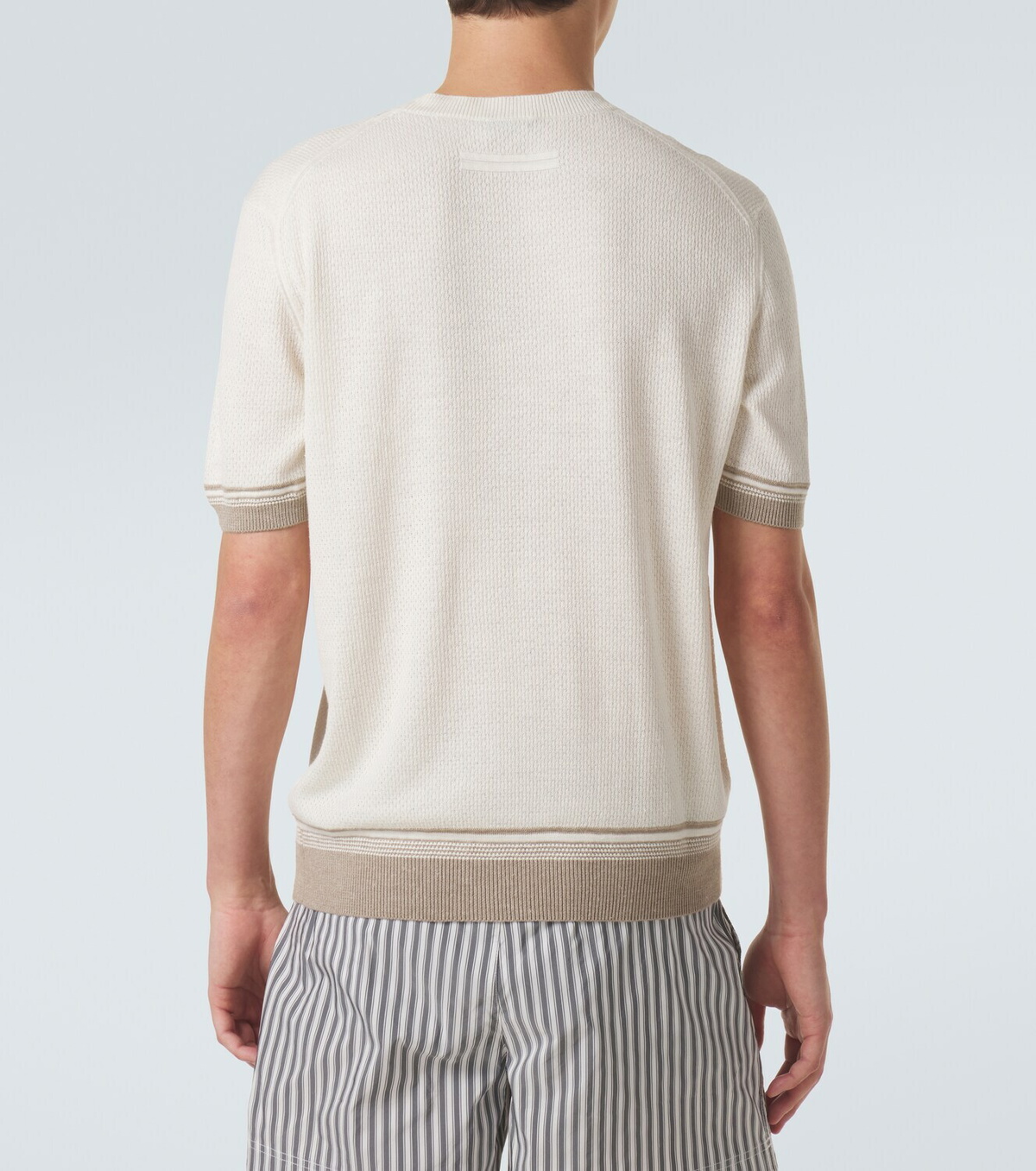 Zegna Waffle-knit silk, linen, and cashmere sweater