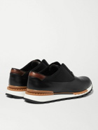 Berluti - Fast Track Tornio Leather and Shell Sneakers - Black