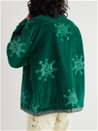 Post-Imperial - Ikeja Printed Cotton-Velvet Bomber Jacket - Green