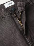 AGOLDE - Warwick Wide-Leg Cotton-Twill Trousers - Brown