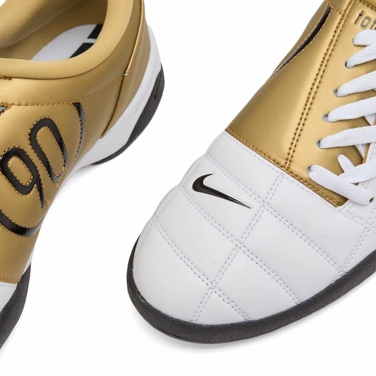 Nike T90 SP Sneaker in White/Black/Gold