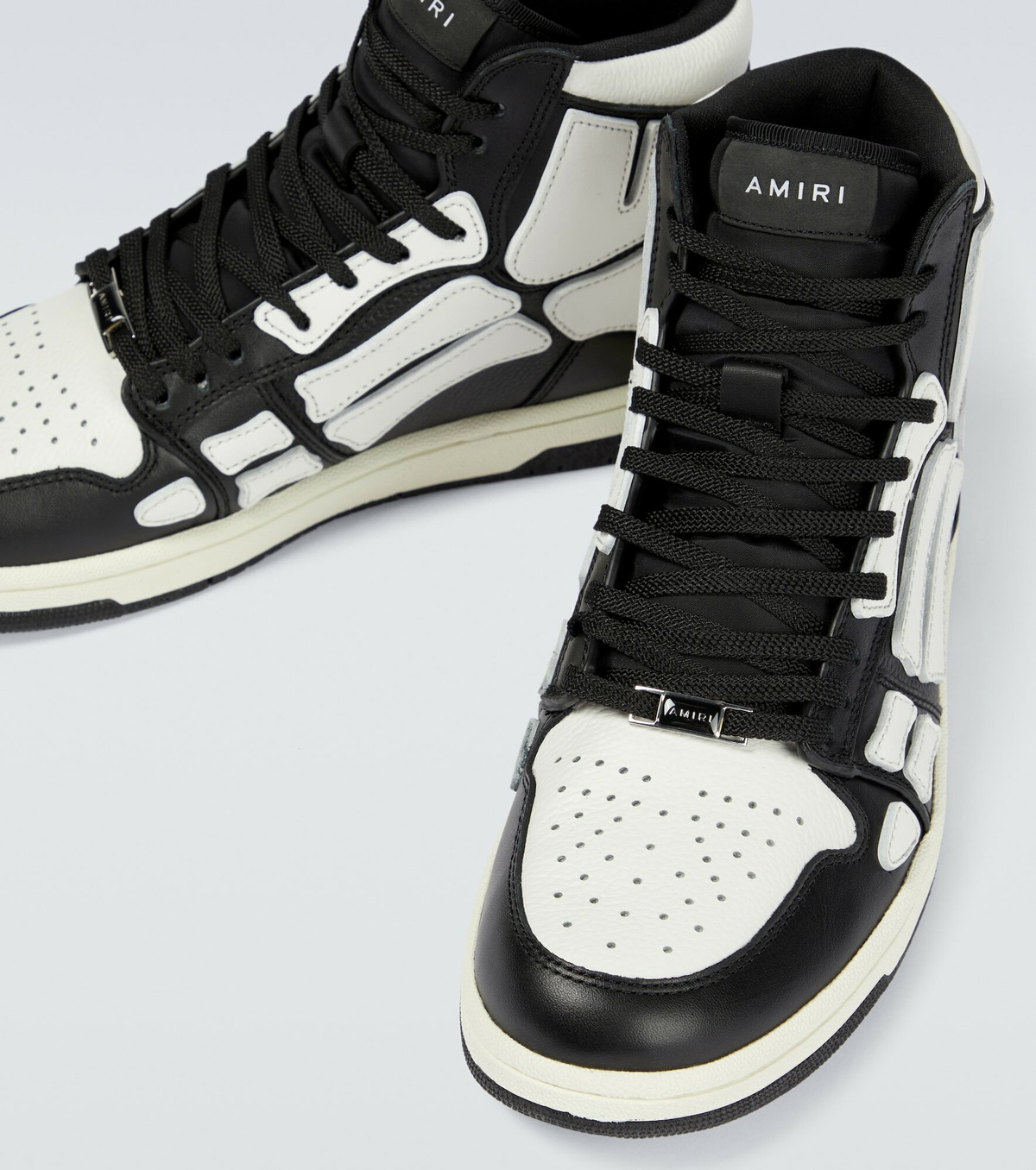 【Amiri】 Skeletonハイトップレザースニーカー Amiri Men's Skel-Top Hi Leather Bones High-Top Sneakers