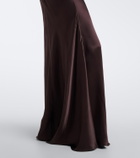 Tove Saige gathered satin gown