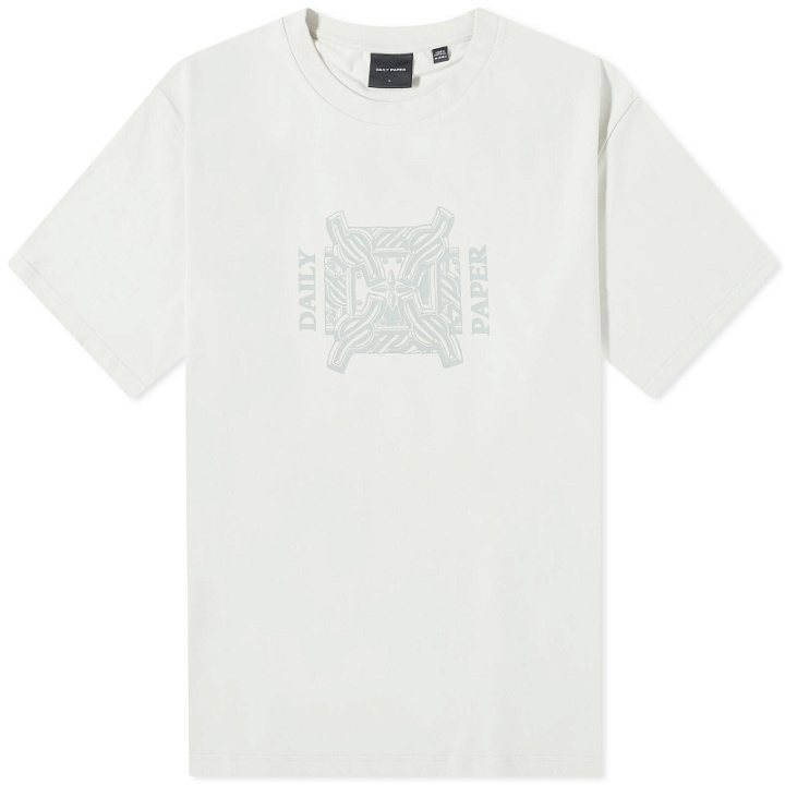 Photo: Daily Paper Men's Rizvan Printed T-Shirt in Metal Grey