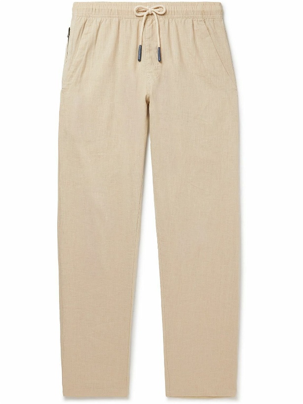 Photo: OAS - Straight-Leg Linen and Cotton-Blend Drawstring Trousers - Neutrals