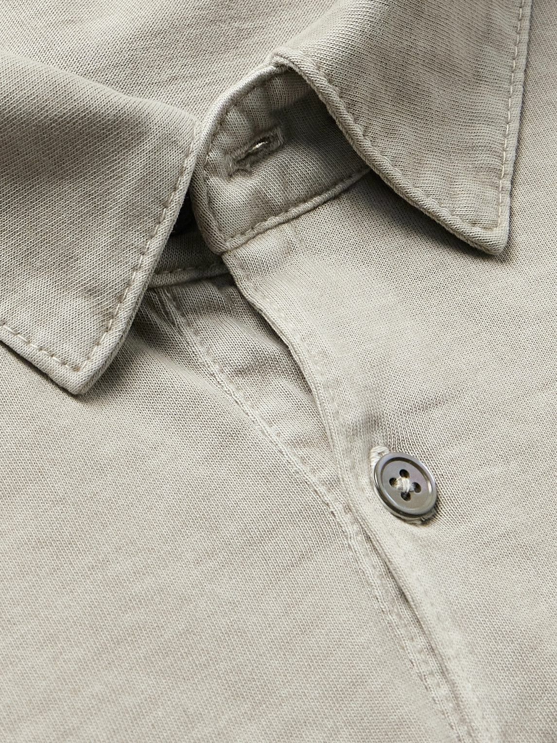 James Perse - Supima Cotton-Jersey Polo Shirt - Gray