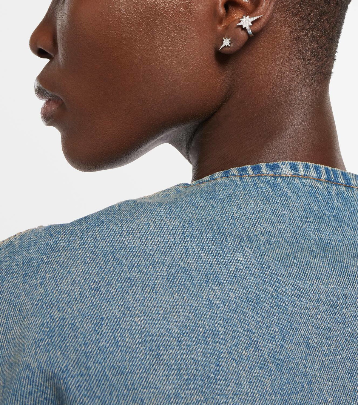 Robinson Pelham North Star 14kt white gold ear cuffs with diamonds