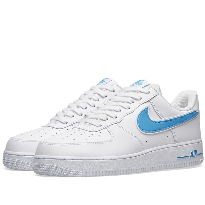 Photo: Nike Air Force 1 '07 3 White & University Blue