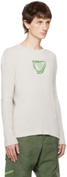 Robyn Lynch Gray Jacquard Long Sleeve T-Shirt