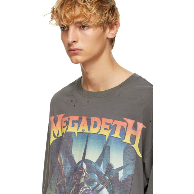 R13 Black Megadeth Fatalbot Long Sleeve T Shirt R13