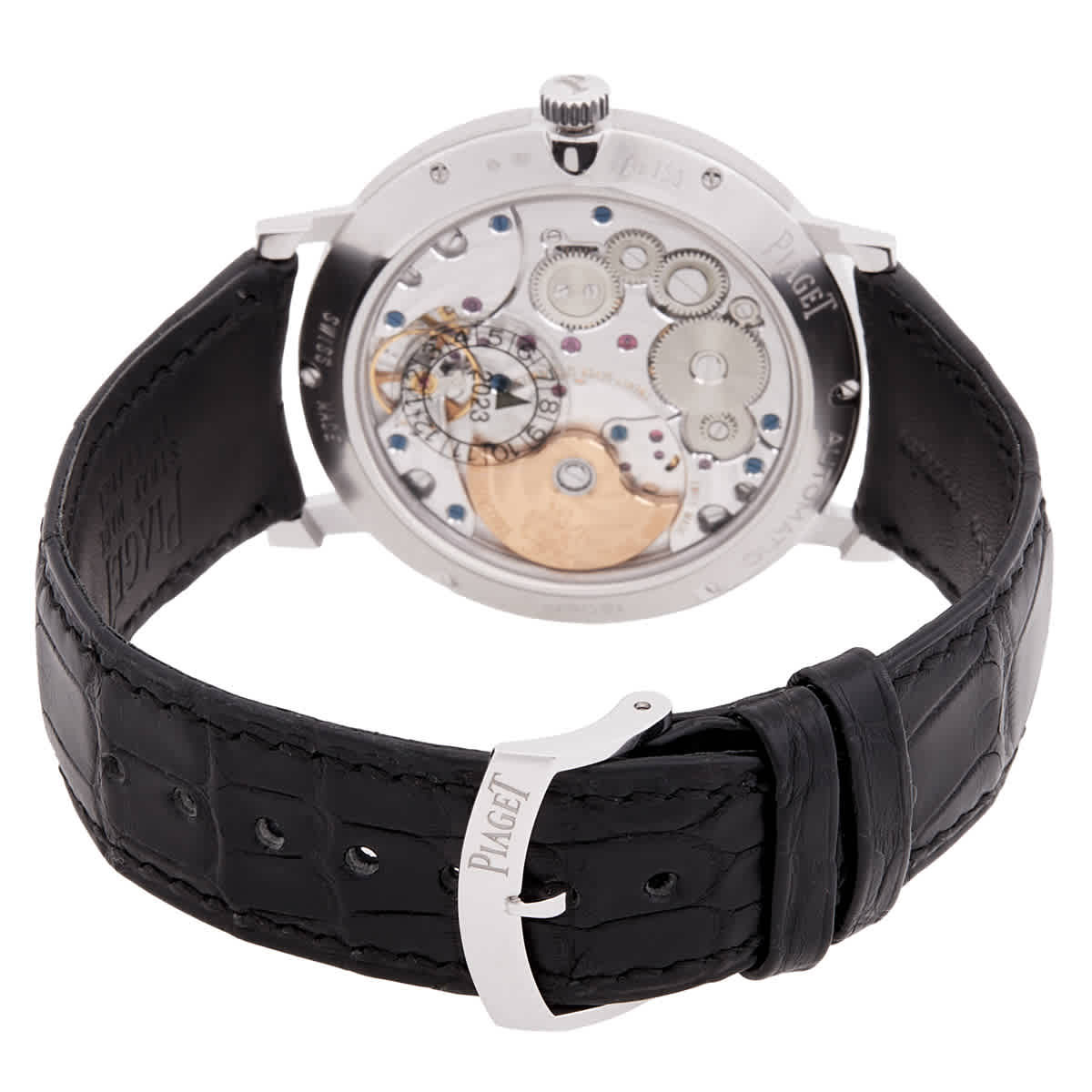 Piaget Altiplano Silvered Dial 18K White Gold Diamond Automatic Mens Wach GOA39138