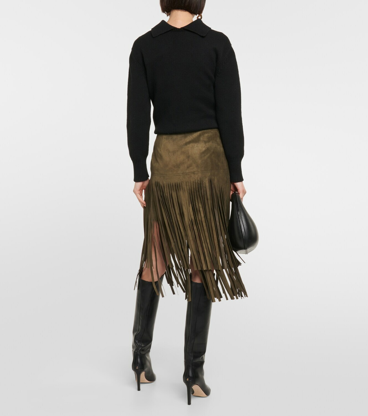 スカート 'S Max Mara Brown skirt in suede Suede midi skirt in brown - S Max Mara | Mytheresa