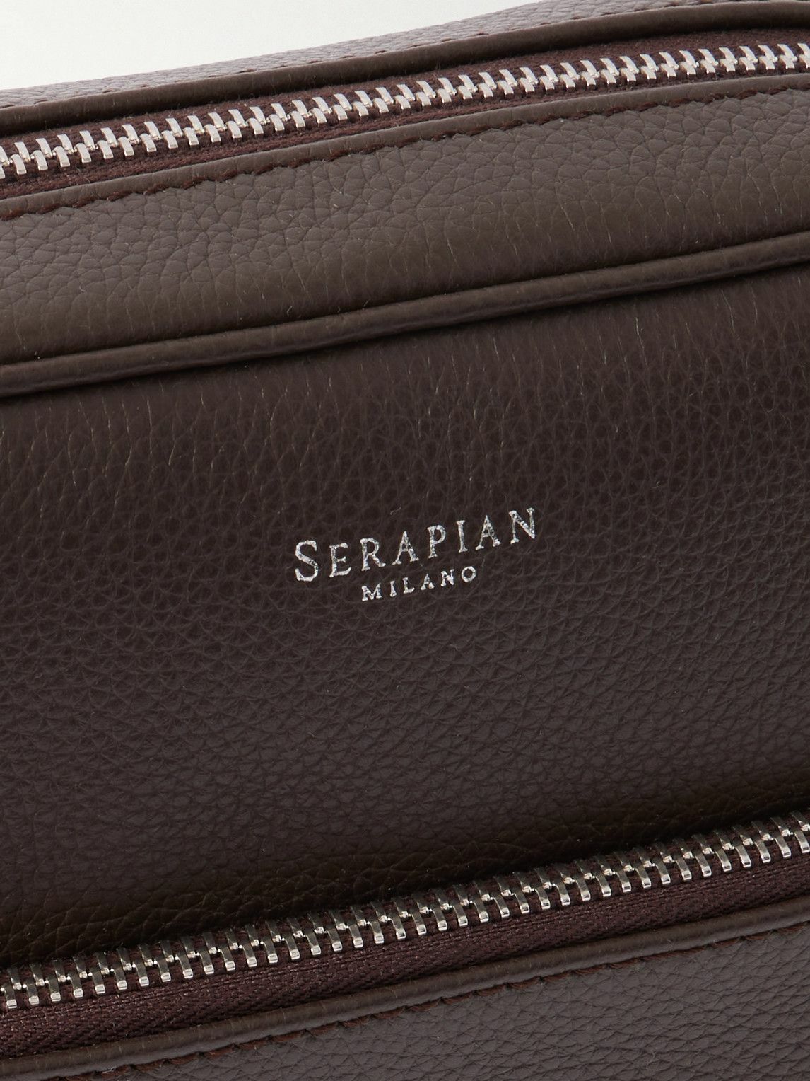 Serapian - North South Full-Grain Leather Messenger Bag