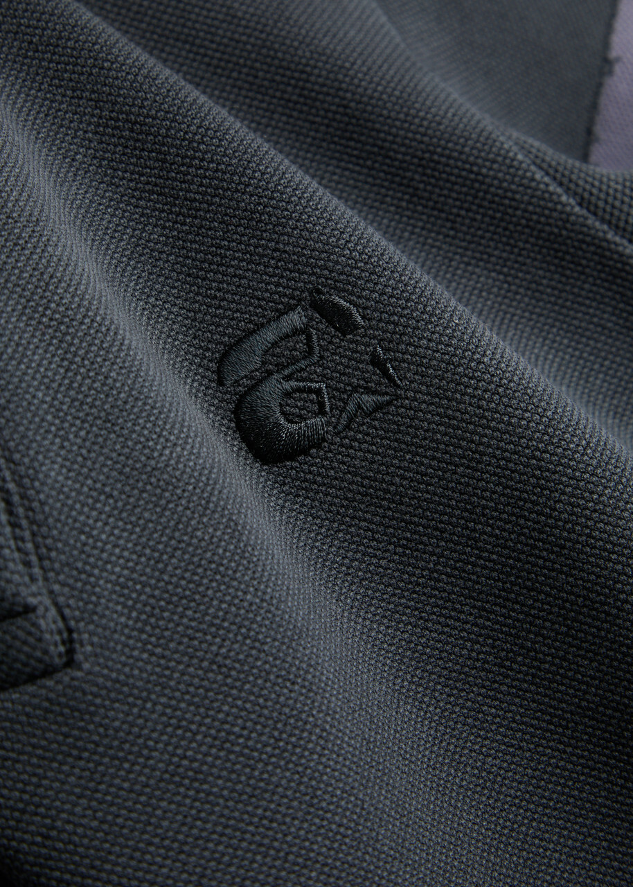Alexanderwang.t Layered Shrunken Cotton-blend Polo Shirt Navy