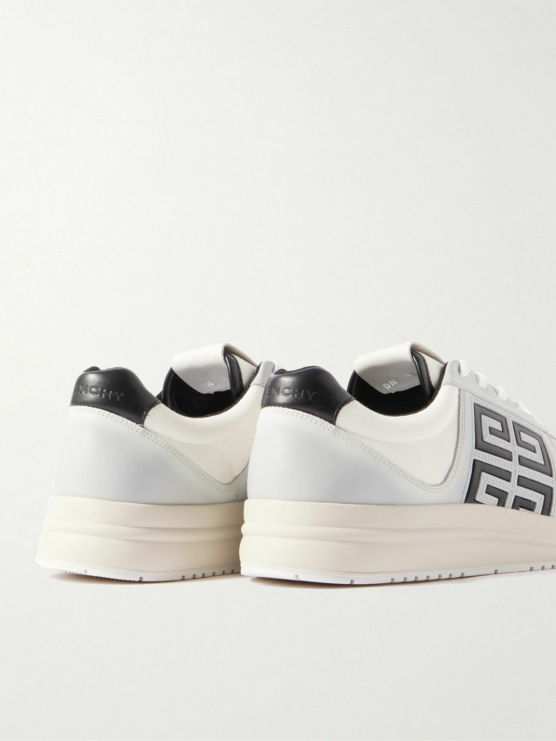 Givenchy - G4 Logo-Embossed Leather and Canvas Sneakers