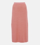 Loro Piana Coimbra ribbed-knit midi skirt