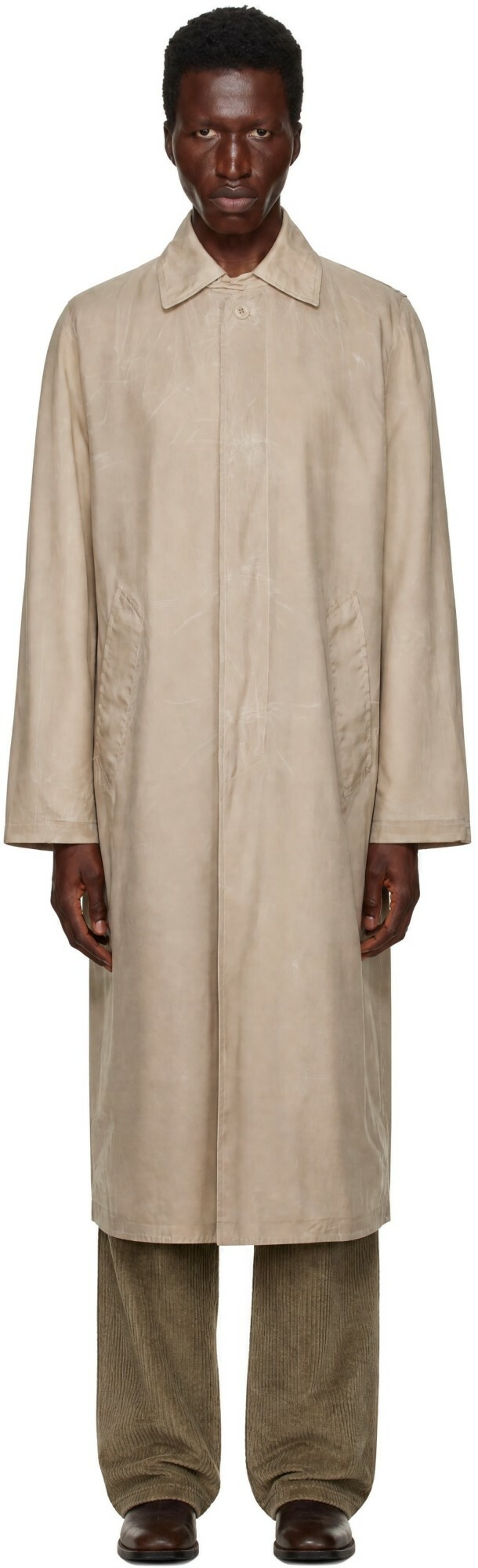 OUR LEGACY Beige Cloak Car Coat
