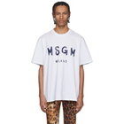 MSGM White Artist Logo T-Shirt