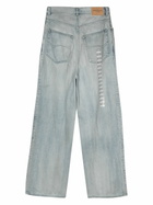 Balenciaga Blue Size Sticker Wide-Leg Jeans