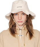 JACQUEMUS Off-White Les Classiques 'Le bob Artichaut' Bucket Hat