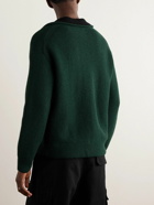 Jil Sander - Double-Faced Ribbed Wool and Cashmere-Blend Zip-Up Sweater - Green