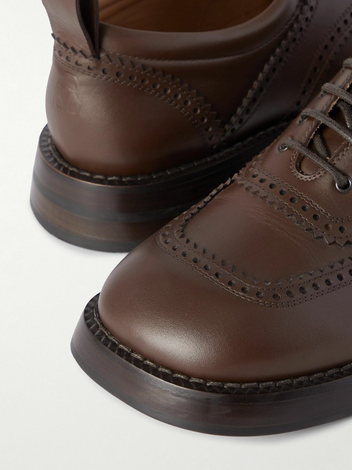 Alexander McQueen - Leather Brogues - Brown