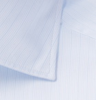 Ermenegildo Zegna - Light-Blue Cutaway-Collar Striped Cotton Shirt - Blue