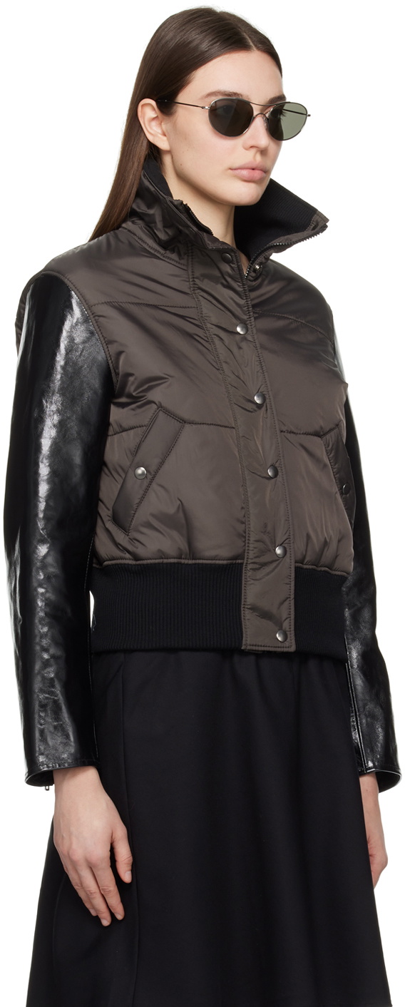 Our Legacy Brown & Black April Bomber Jacket